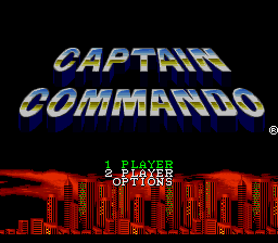 Captain Commando (USA) Title Screen